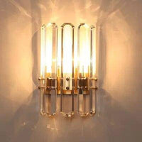 Applique murale en cristal et socle doré Luxe Crystal