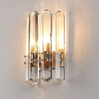 Applique murale en cristal et socle doré Luxe Crystal