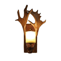 Applique murale rustique LED "Bois de Cerf Art"
