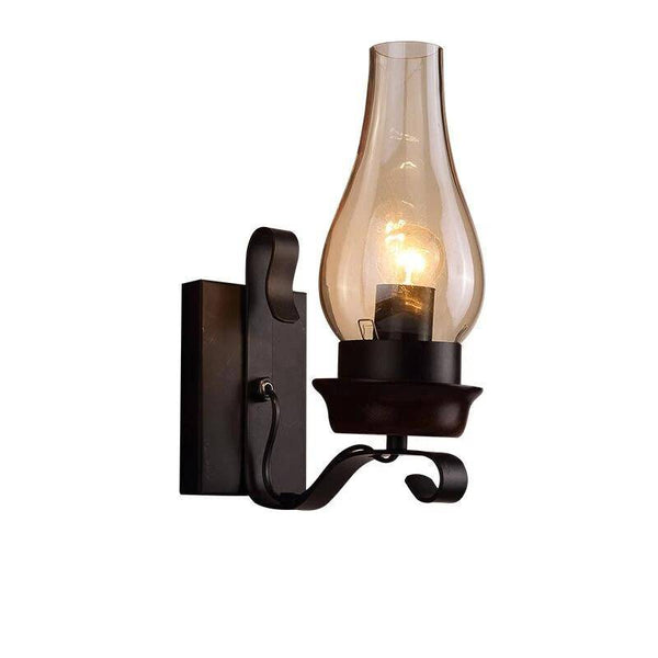 Applique murale LED rétro en métal avec ampoule bougie