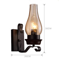 Applique murale LED rétro en métal avec ampoule bougie