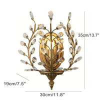 Applique murale rétro LED Bronze Crystal