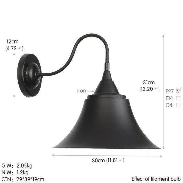 Applique murale LED style industriel