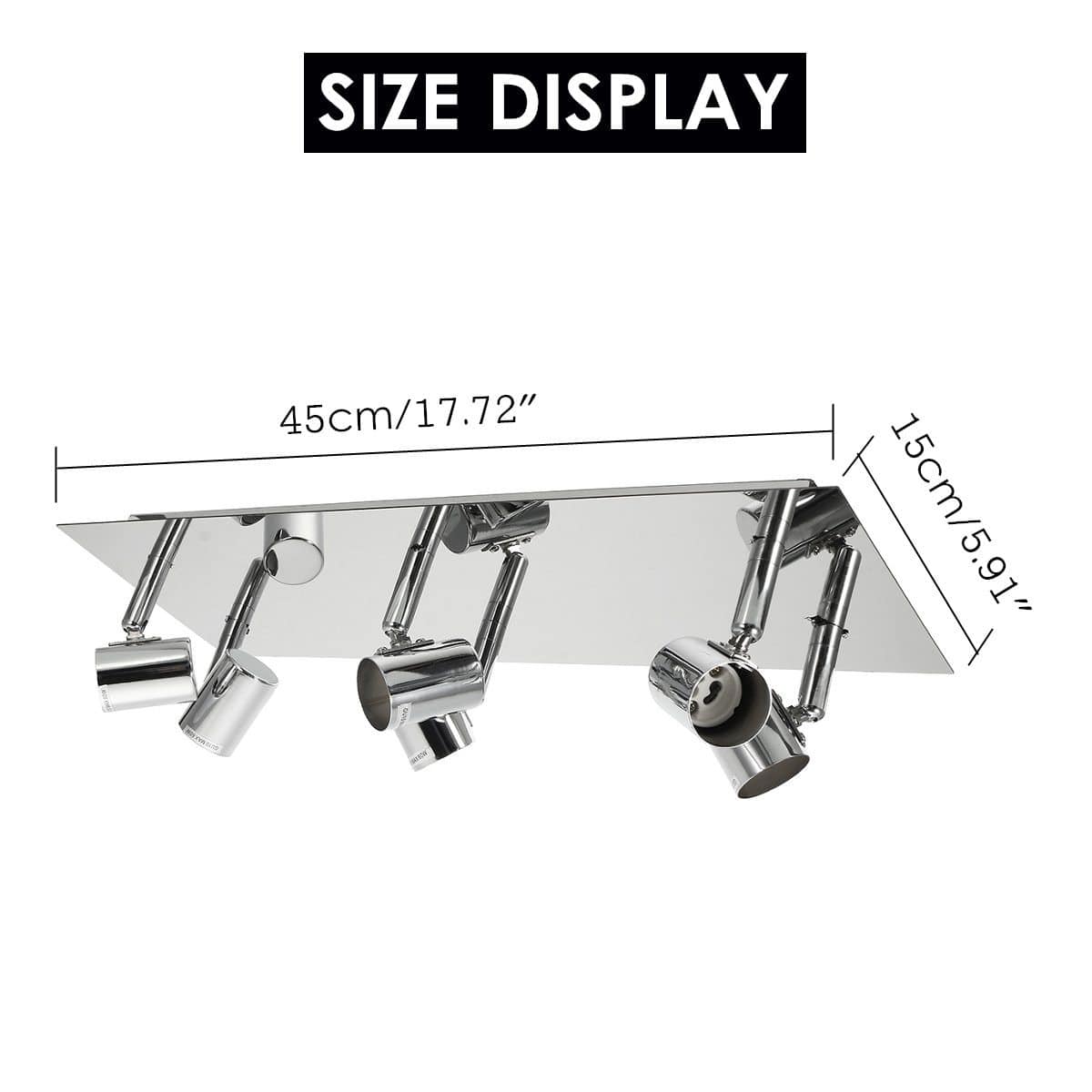 Plafonnier Chrome 6 Spots LED