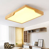 Plafonnier rectangle en bois à LED Tatami - Luminance Nature