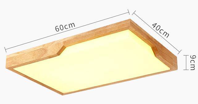 Plafonnier rectangle en bois à LED Tatami - Luminance Nature
