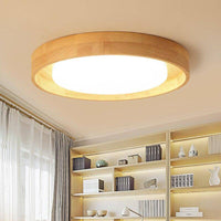 Plafonnier LED en bois design Solid