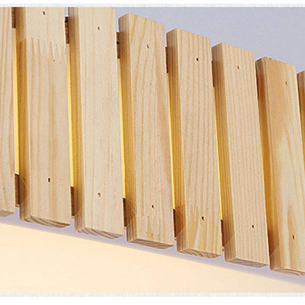 Plafonnier LED en bois - Carré arrondi