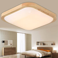 Plafonnier LED Bois Carré Tatami