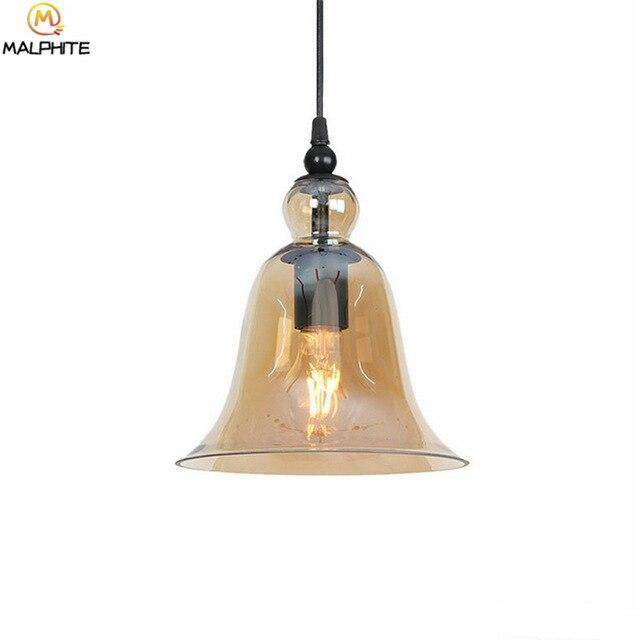 Suspension Cloche en Verre Colorée
