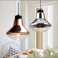 Suspension LED design en verre chromé Bronze "Lumina"