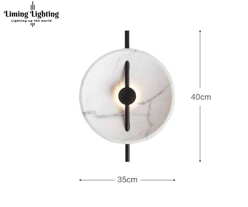 Applique murale en marbre concave à LED Tripot