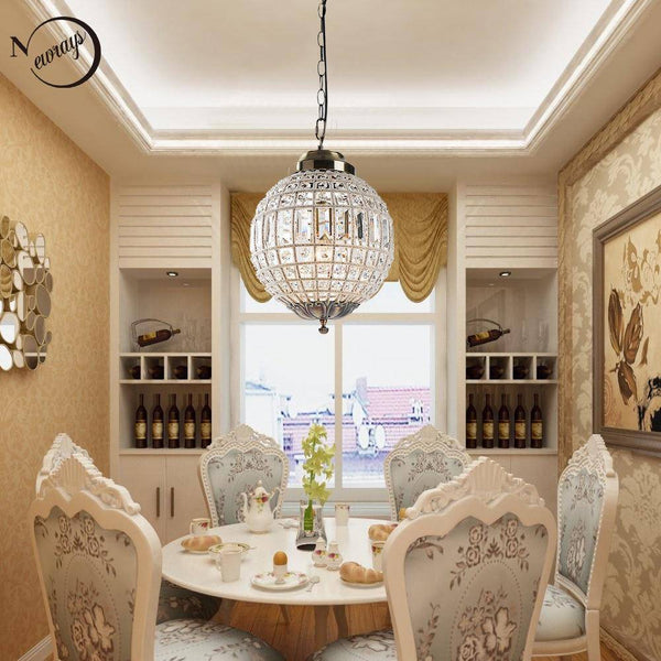 Suspension Luxury LED en verre cristal.