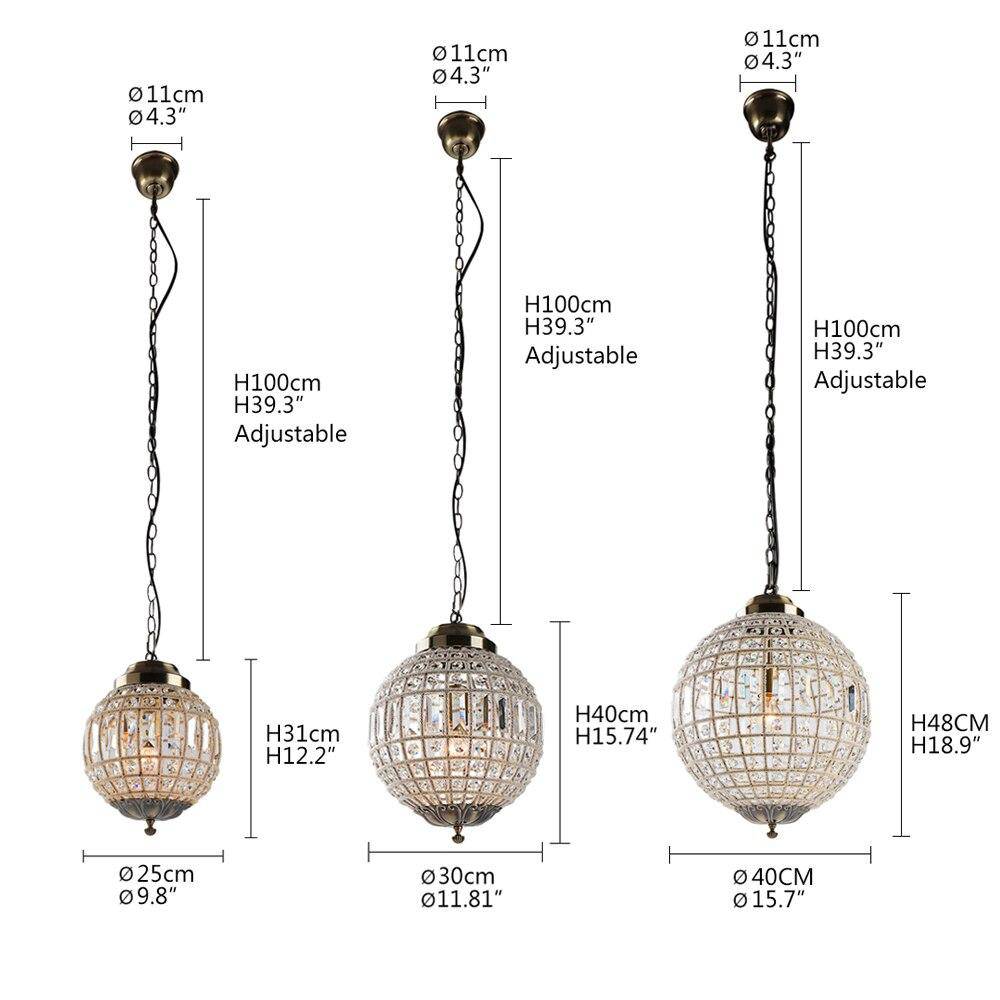 Suspension Luxury LED en verre cristal.