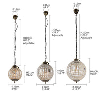Suspension Luxury LED en verre cristal.