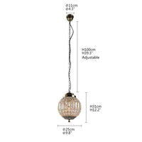 Suspension Luxury LED en verre cristal.