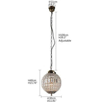 Suspension Luxury LED en verre cristal.