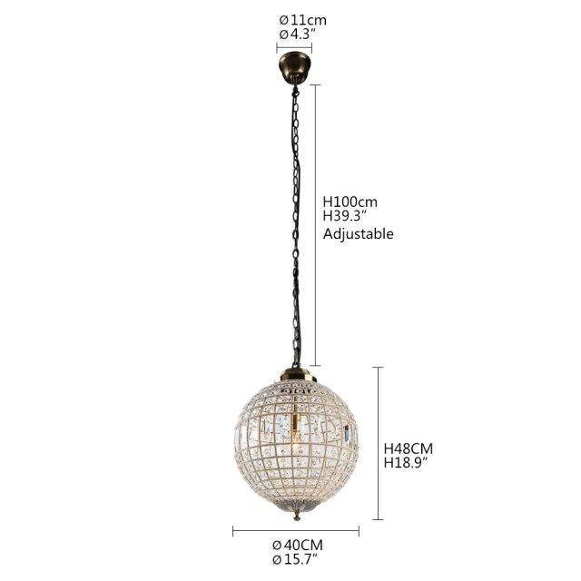 Suspension Luxury LED en verre cristal.