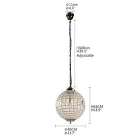 Suspension Luxury LED en verre cristal.