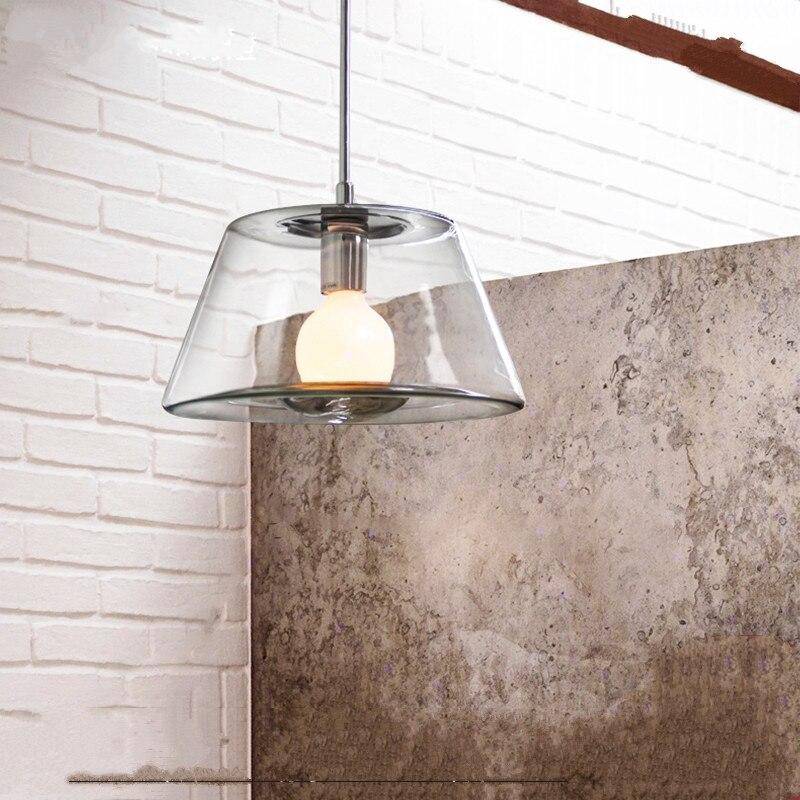 Suspension lumineuse LED en verre triangulaire
