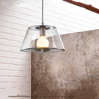 Suspension lumineuse LED en verre triangulaire