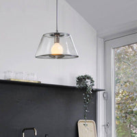 Suspension lumineuse LED en verre triangulaire