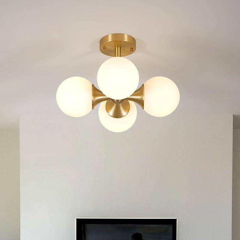 Plafonnier LED Gold Glass Boules