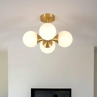 Plafonnier LED Gold Glass Boules