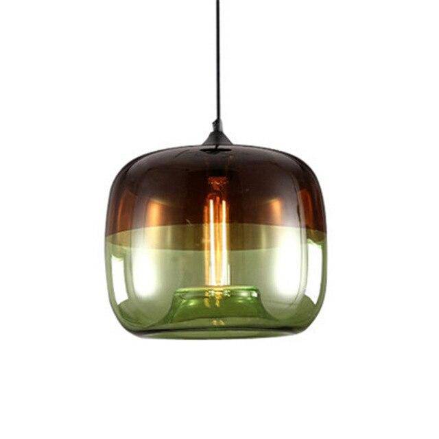 Suspension à LED en verre coloré Apple.