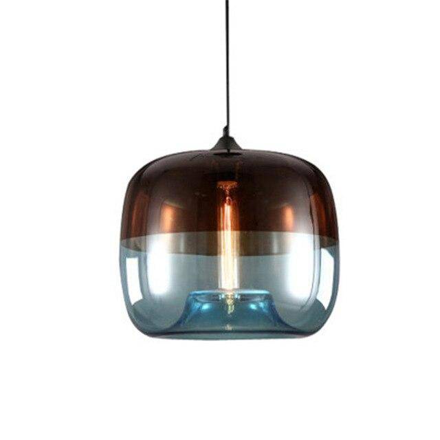 Suspension à LED en verre coloré Apple.