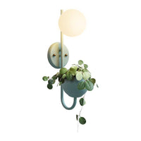 Applique murale LED design avec pot et boule en verre - Éclairage Élégant