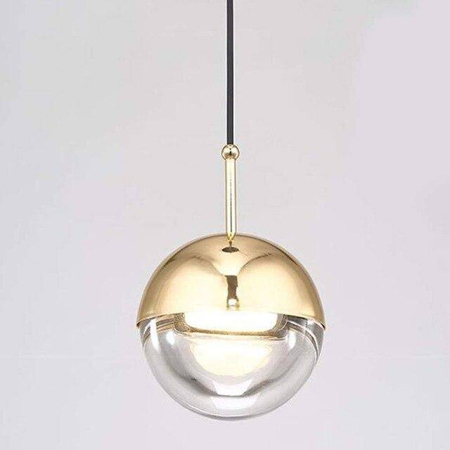 Suspension Globe en Verre et Métal
