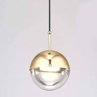 Suspension Globe en Verre et Métal