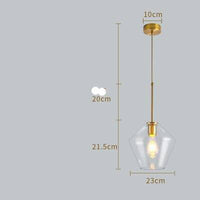 Suspension Cognac en verre fumé de formes variées