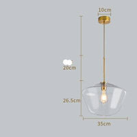 Suspension Cognac en verre fumé de formes variées