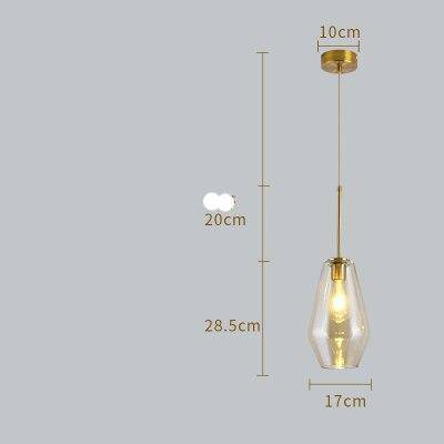 Suspension Cognac en verre fumé de formes variées