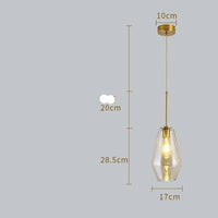 Suspension Cognac en verre fumé de formes variées