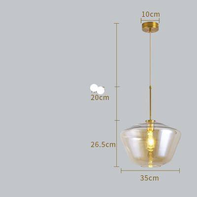 Suspension Cognac en verre fumé de formes variées
