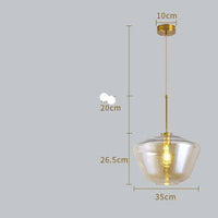 Suspension Cognac en verre fumé de formes variées
