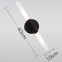Applique murale dorée cylindrique LED Vanity