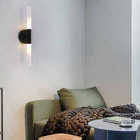 Applique murale dorée cylindrique LED Vanity
