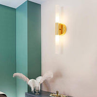 Applique murale dorée cylindrique LED Vanity