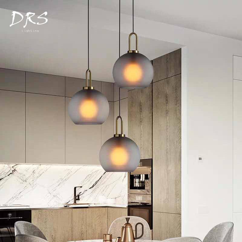 Lustre Boule en Verre Design Room