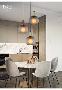 Lustre Boule en Verre Design Room