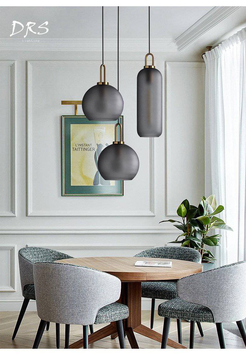 Lustre Boule en Verre Design Room