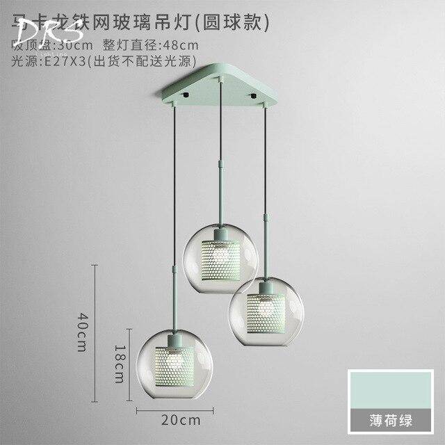 Suspension LED Cage: Boule en Verre