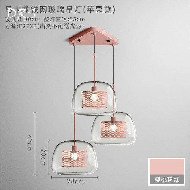 Suspension LED Cage: Boule en Verre