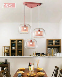 Suspension LED Cage: Boule en Verre