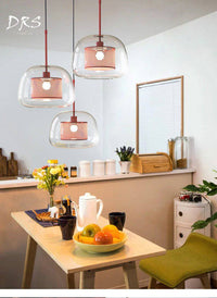 Suspension LED Cage: Boule en Verre