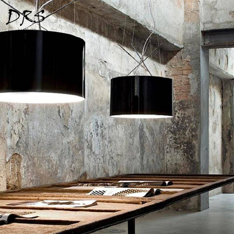 Suspension Rayon Chromé cylindrique et bâtons chromés